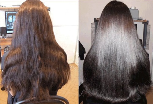 Волосы до и после иллюминирования